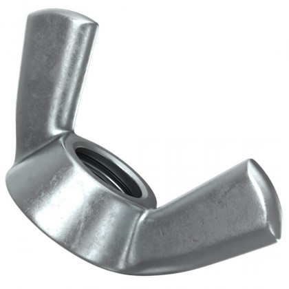 Nut DIN 315 M8 stainless steel A2-70, American form