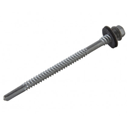 Self-tapping screw AN 213 5.5x130 galvanized with EPDM washer, fine thread
