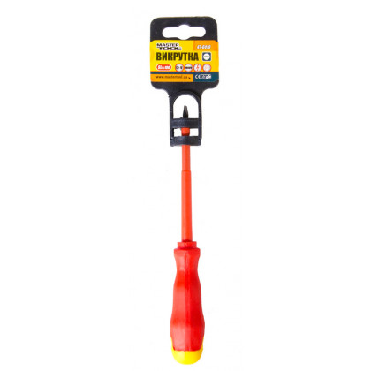 Отвертка диэлектрическая плоская SL4x100 1000В Mastertool 47-0410