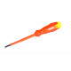 Отвертка диэлектрическая плоская SL4x100 1000В Mastertool 47-0410