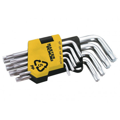 Ключи Torx набор 9 шт короткие(Т10-Т50 L55-133мм) Mastertool 75-0960