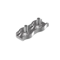 Double cable clamp 3 mm galvanized