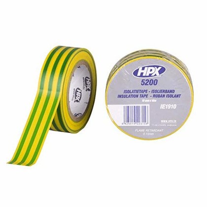 HPX Ізолента ПВХ/5200/19*10м жовт/зел.IЕ1910